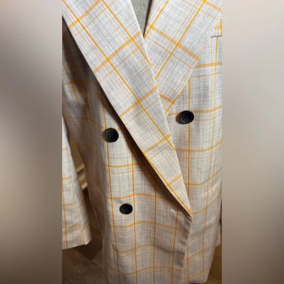NWT ASOS DESIGN Dad Suit Blazer in Orange Check – UK 8 / US 4 - Picture 10 of 11